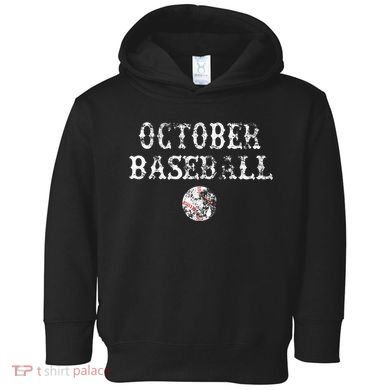 October Baseball Vintage Playoff Toddler Hoodie