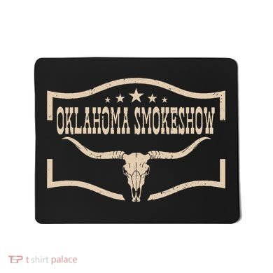 Oklahoma Bullskull With Feathers And Dreamcatcher Smokeshow Mousepad