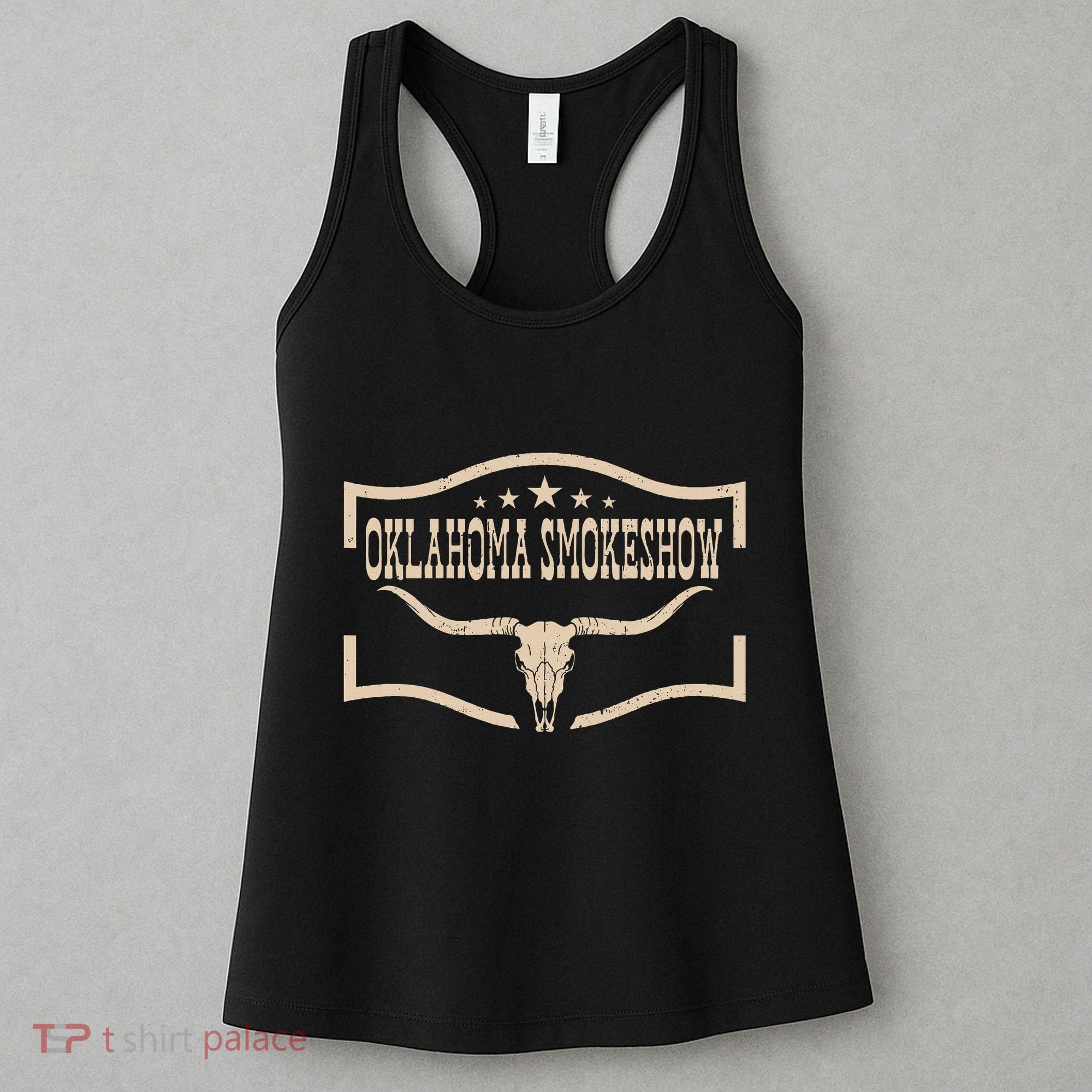 Oklahoma Bullskull With Feathers And Dreamcatcher Smokeshow Women's Tank Top