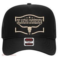 Oklahoma Bullskull With Feathers And Dreamcatcher Smokeshow Hat thumb 0