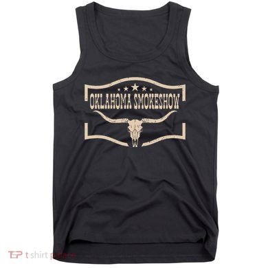 Oklahoma Bullskull With Feathers And Dreamcatcher Smokeshow Tank Top