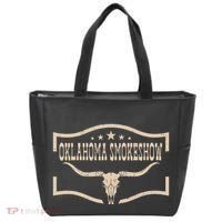 Oklahoma Bullskull With Feathers And Dreamcatcher Smokeshow Tote Bag thumb 0