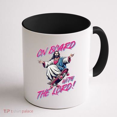 On Board With The Lord Jesus Coffee Mug back