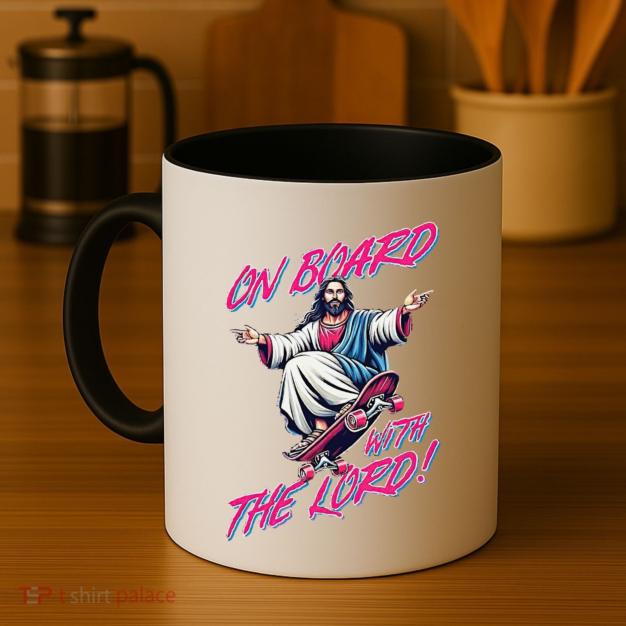 On Board With The Lord Jesus Coffee Mug