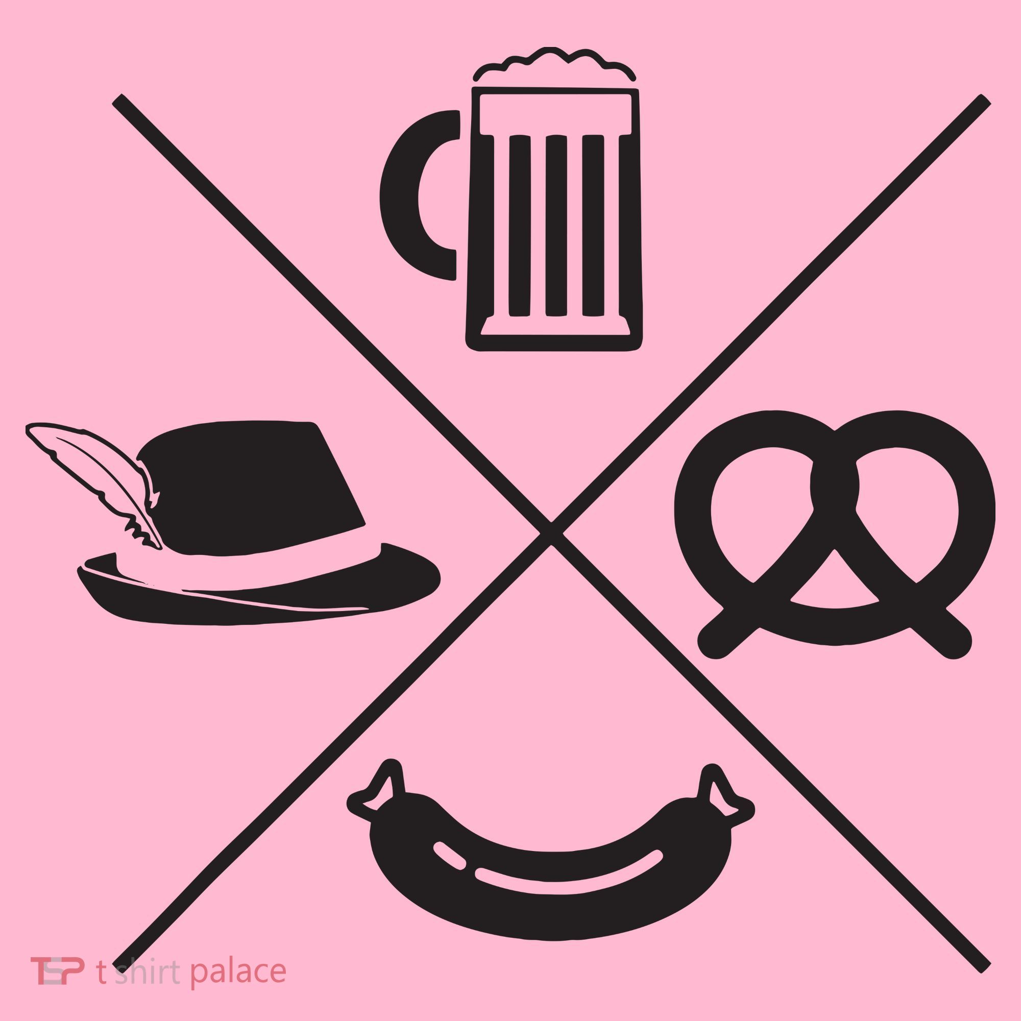 Oktoberfest Beer Wurst Pretzel Funny German Souvenir Gift Coaster