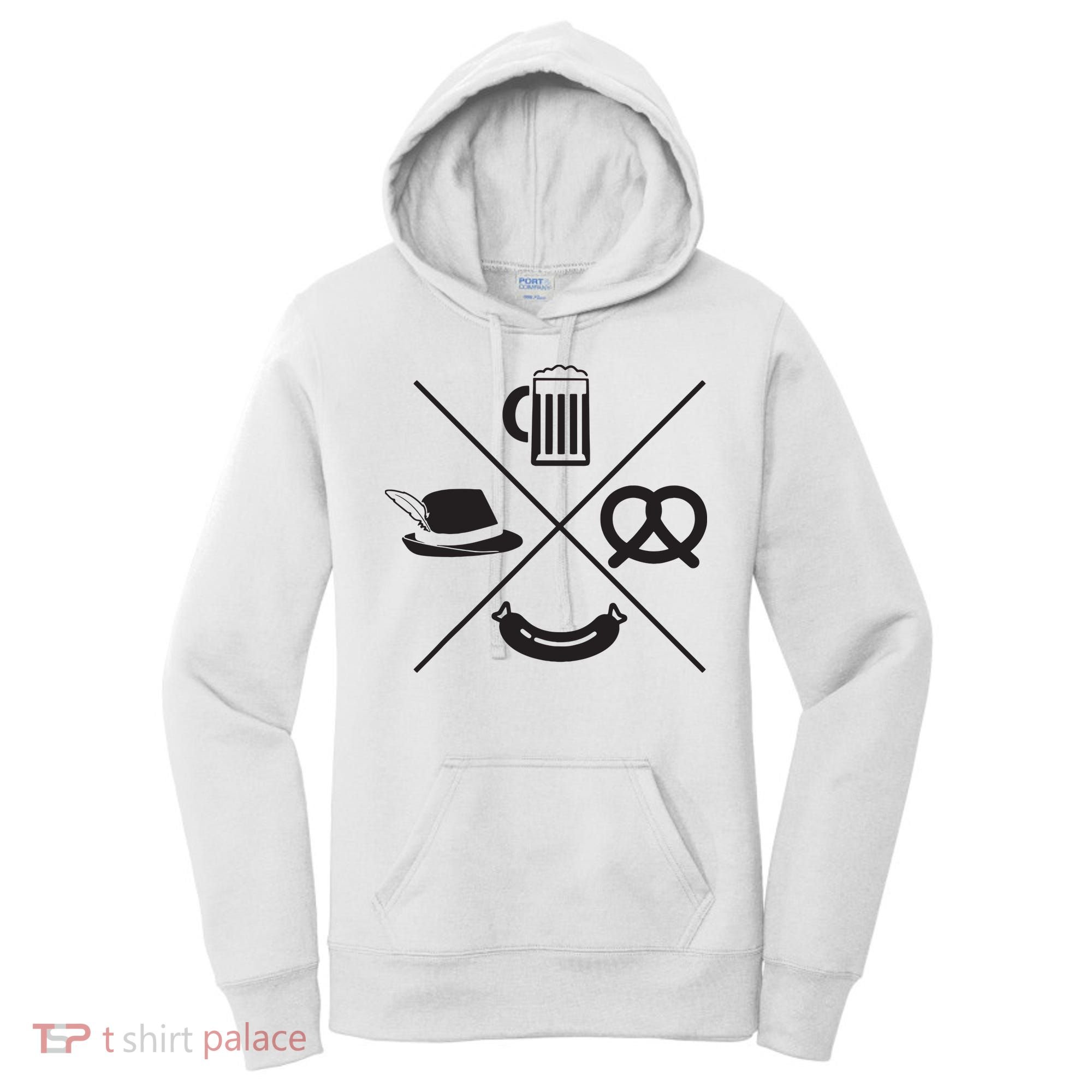 Oktoberfest Beer Wurst Pretzel Funny German Souvenir Gift Women's Hoodie