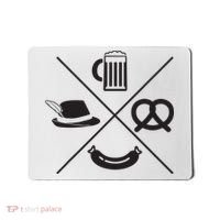 Oktoberfest Beer Wurst Pretzel Funny German Souvenir Gift Mousepad thumb 0