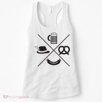 Oktoberfest Beer Wurst Pretzel Funny German Souvenir Gift Women's Tank Top thumb 0