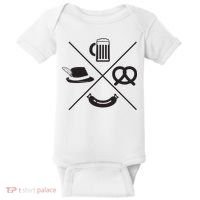 Oktoberfest Beer Wurst Pretzel Funny German Souvenir Gift Baby Bodysuit thumb 0
