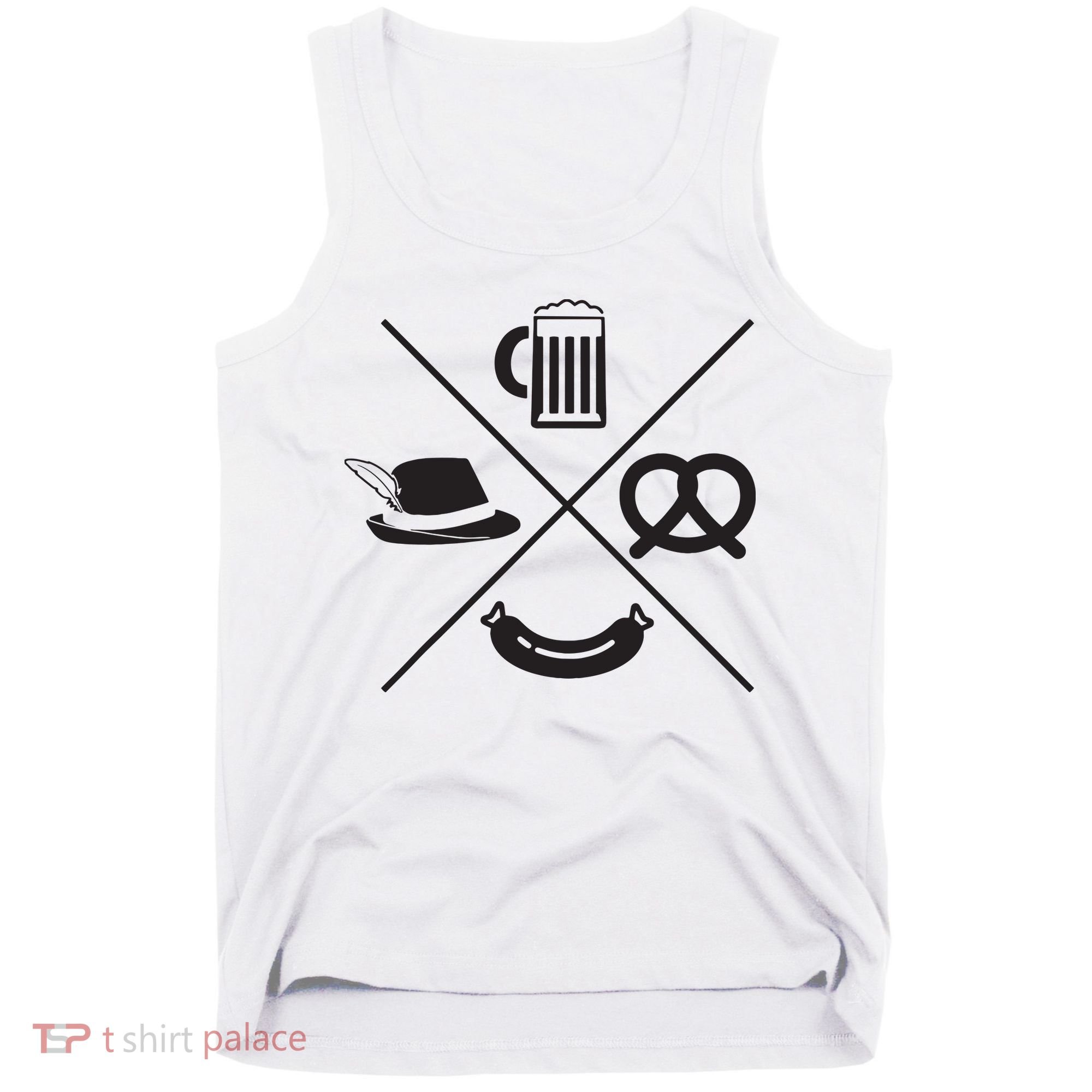 Oktoberfest Beer Wurst Pretzel Funny German Souvenir Gift Tank Top