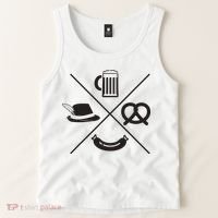 Oktoberfest Beer Wurst Pretzel Funny German Souvenir Gift Tank Top thumb 2