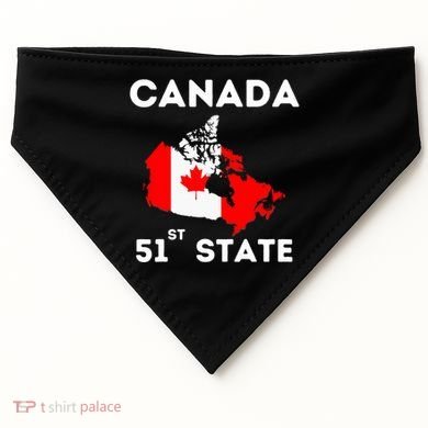 O Canada 51st State Funny Trump Canada Meme USA-Made Doggie Bandana