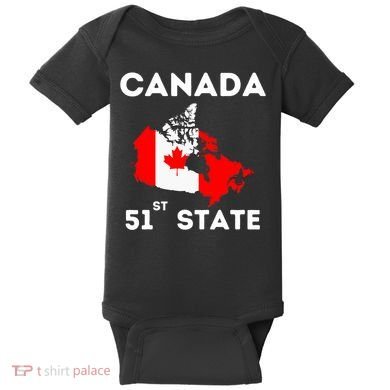 O Canada 51st State Funny Trump Canada Meme Baby Bodysuit