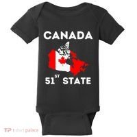 O Canada 51st State Funny Trump Canada Meme Baby Bodysuit thumb 0
