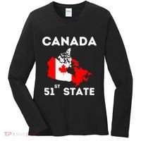 O Canada 51st State Funny Trump Canada Meme Women's Long Sleeve Shirt thumb 0