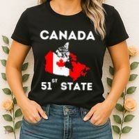 O Canada 51st State Funny Trump Canada Meme Women's T-Shirt thumb 2