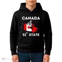 O Canada 51st State Funny Trump Canada Meme Kids Hoodie thumb 4