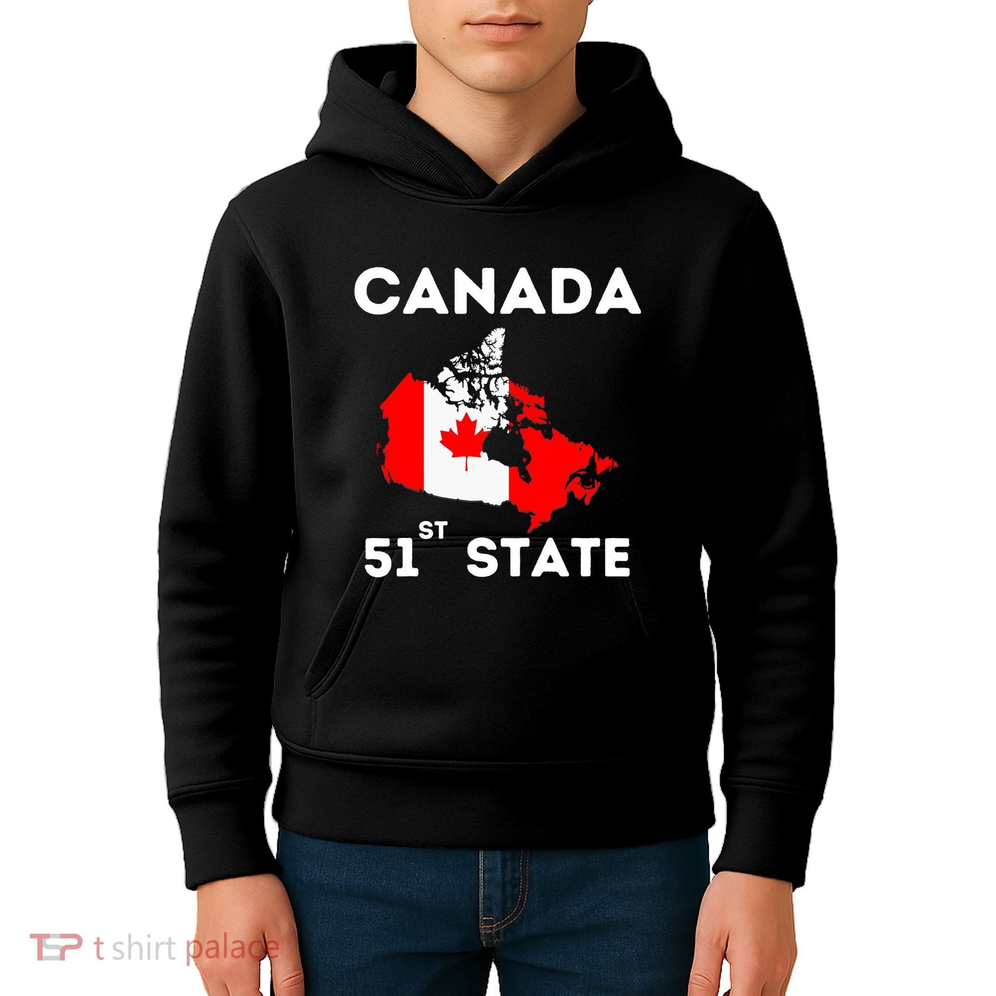 O Canada 51st State Funny Trump Canada Meme Kids Hoodie