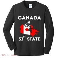 O Canada 51st State Funny Trump Canada Meme Kids Long Sleeve Shirt thumb 0