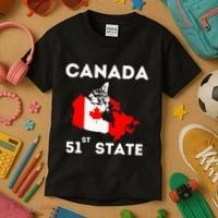 O Canada 51st State Funny Trump Canada Meme Kids T-Shirt thumb 3