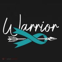 Ovarian Cancer Awareness Month Woman Teal Ribbon Warrior Baby Bodysuit thumb 2