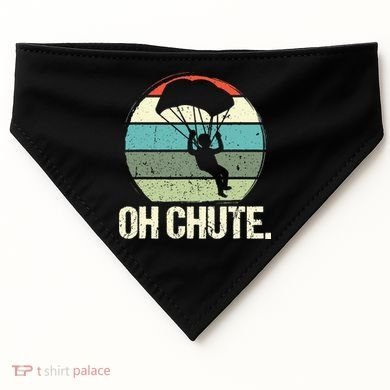 Oh Chute as a Funny Skydiving USA-Made Doggie Bandana