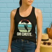 Oh Chute as a Funny Skydiving Women's Tank Top thumb 2