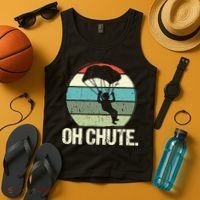 Oh Chute as a Funny Skydiving Tank Top thumb 4
