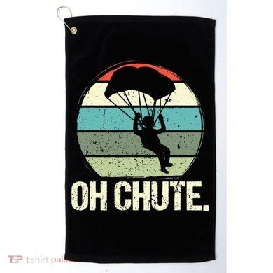 Oh Chute as a Funny Skydiving Golf Towel