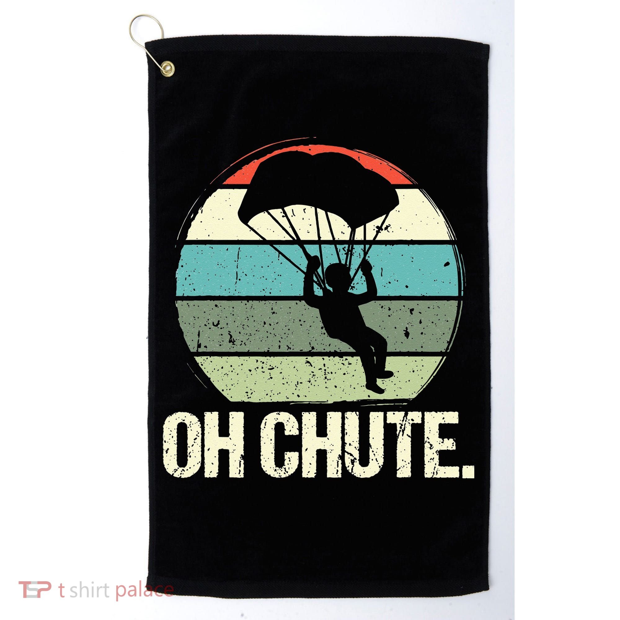 Oh Chute as a Funny Skydiving Golf Towel