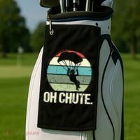 Oh Chute as a Funny Skydiving Golf Towel thumb 2