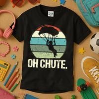 Oh Chute as a Funny Skydiving Kids T-Shirt thumb 3