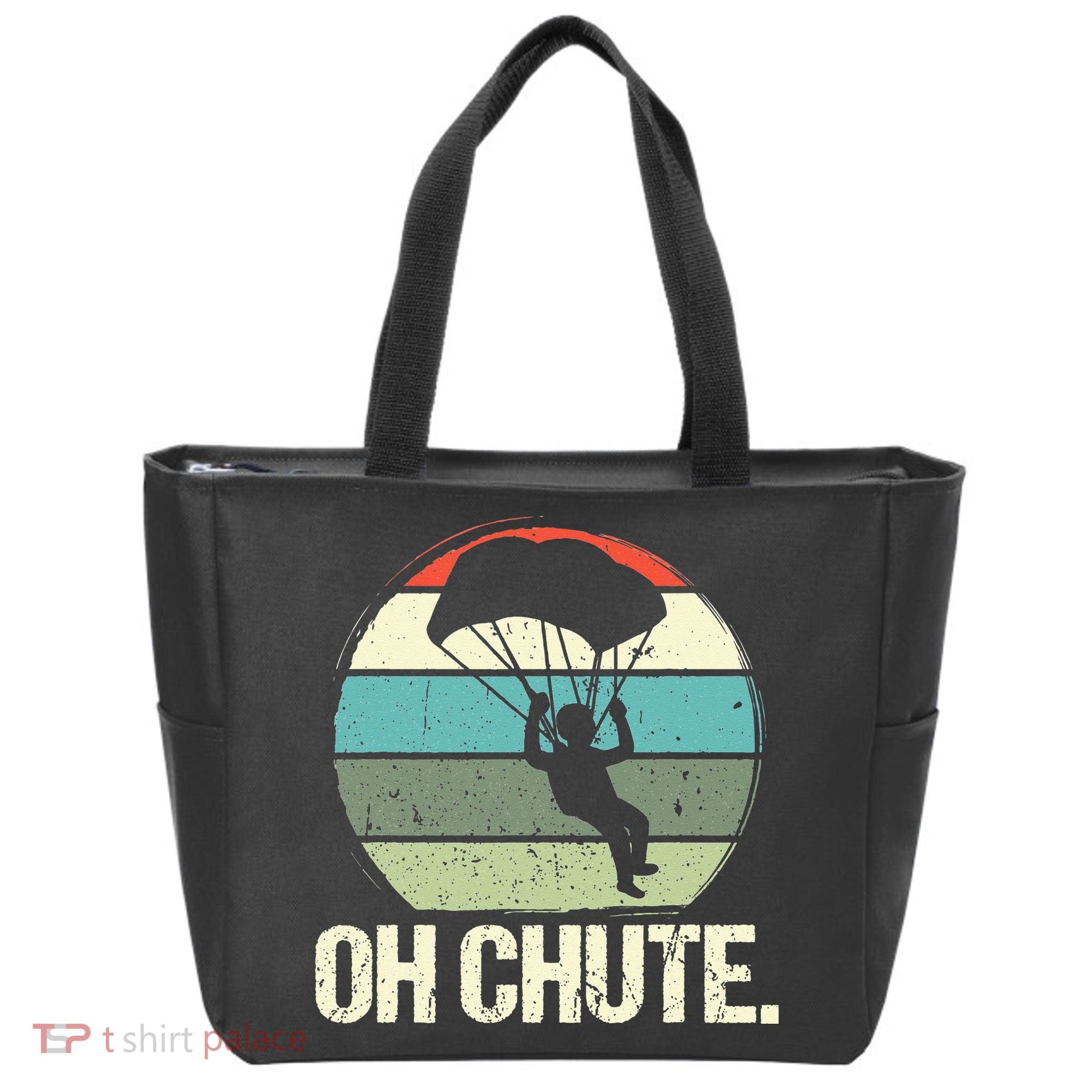 Oh Chute as a Funny Skydiving Tote Bag
