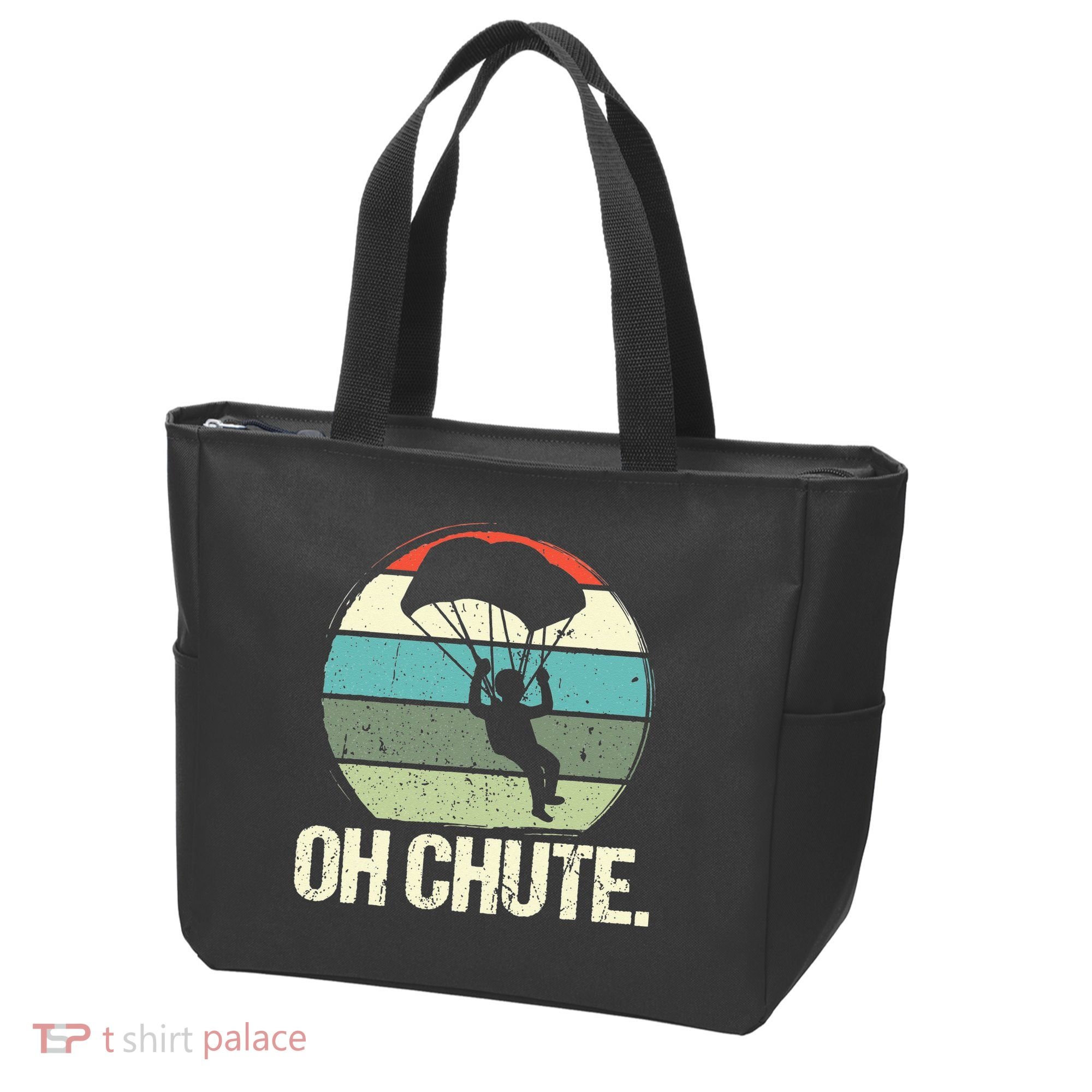 Oh Chute as a Funny Skydiving Tote Bag