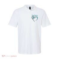 Ovarian Cancer Awareness  I’M A Survivor Teal Ribbon Polo thumb 0