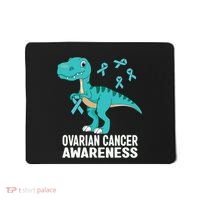 Ovarian Cancer Awareness Teal Ribbon Dinosaur Women Mousepad thumb 0