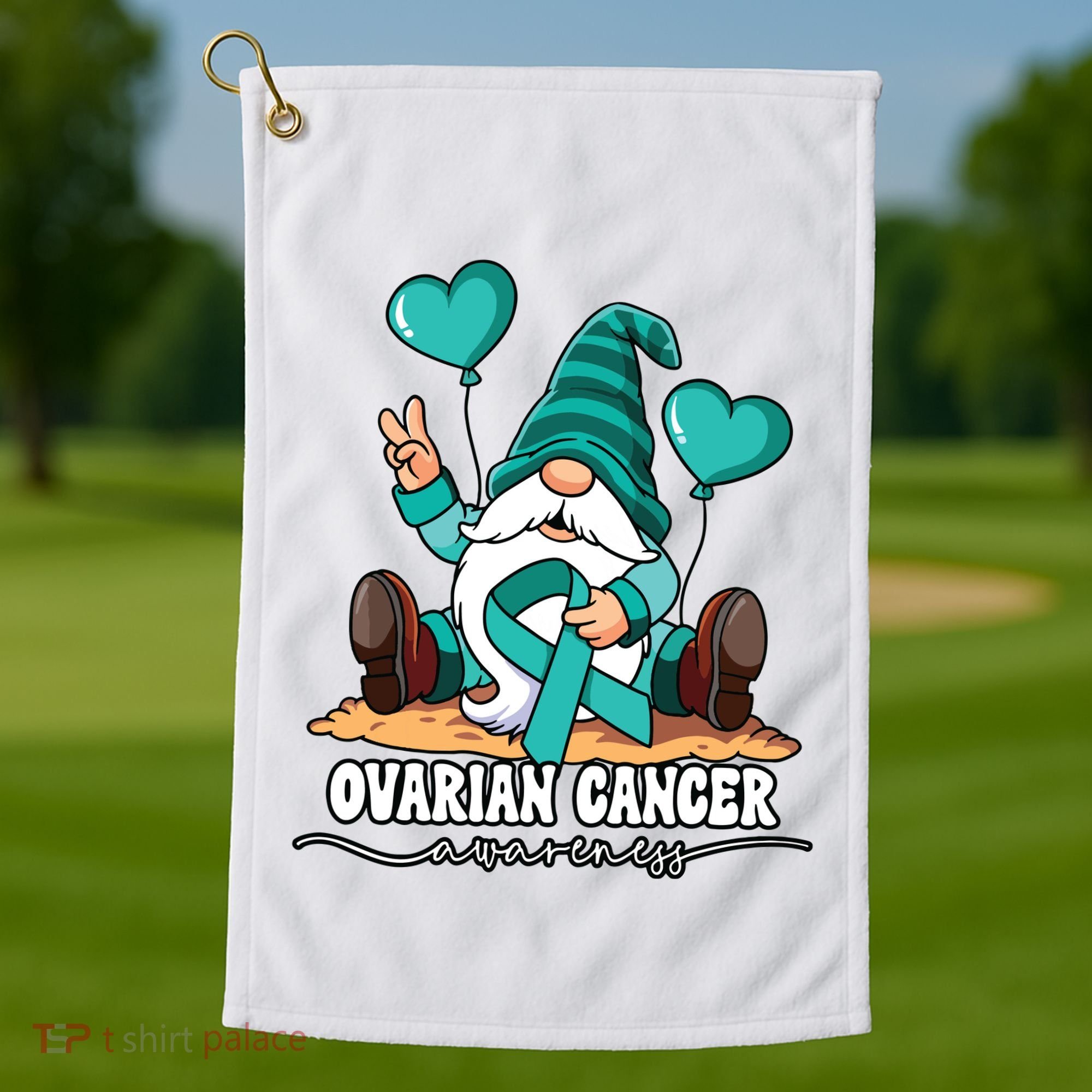 Ovarian Cancer Awareness Golf Towel