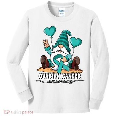Ovarian Cancer Awareness Kids Long Sleeve Shirt