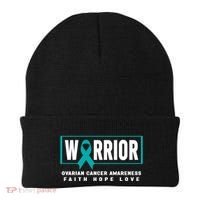 Ovarian Cancer Awareness Gift Ovarian Cancer Warrior Cool Gift Beanie thumb 0