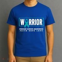 Ovarian Cancer Awareness Gift Ovarian Cancer Warrior Cool Gift T-Shirt thumb 3