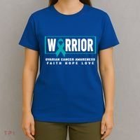 Ovarian Cancer Awareness Gift Ovarian Cancer Warrior Cool Gift T-Shirt thumb 4