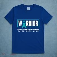 Ovarian Cancer Awareness Gift Ovarian Cancer Warrior Cool Gift T-Shirt thumb 5