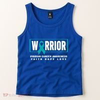 Ovarian Cancer Awareness Gift Ovarian Cancer Warrior Cool Gift Tank Top thumb 2