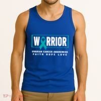 Ovarian Cancer Awareness Gift Ovarian Cancer Warrior Cool Gift Tank Top thumb 3