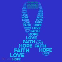 Ovarian Cancer Awareness Hope Faith Love Teal Ribbon Warrior Funny Gift T-Shirt thumb 7