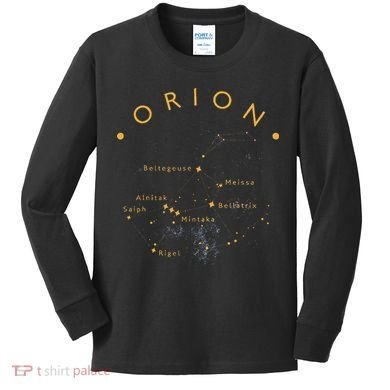 Orion Constellation Astronomy Lover Stargazing Kids Long Sleeve Shirt