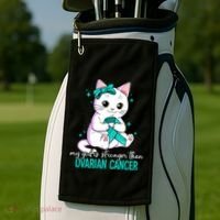 Ovarian Cancer Awareness Gift Golf Towel thumb 2