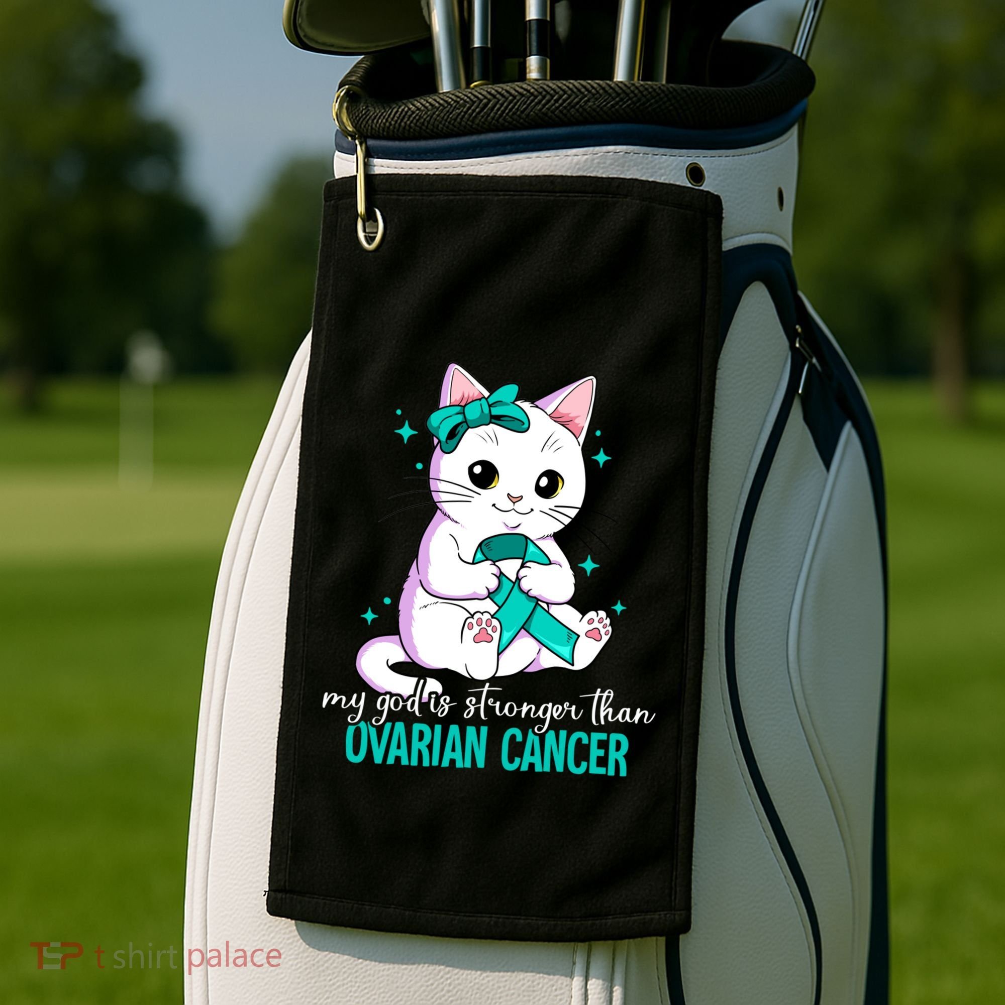 Ovarian Cancer Awareness Gift Golf Towel