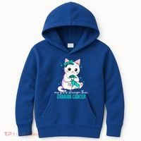 Ovarian Cancer Awareness Gift Kids Hoodie thumb 0