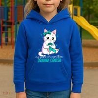 Ovarian Cancer Awareness Gift Kids Hoodie thumb 3